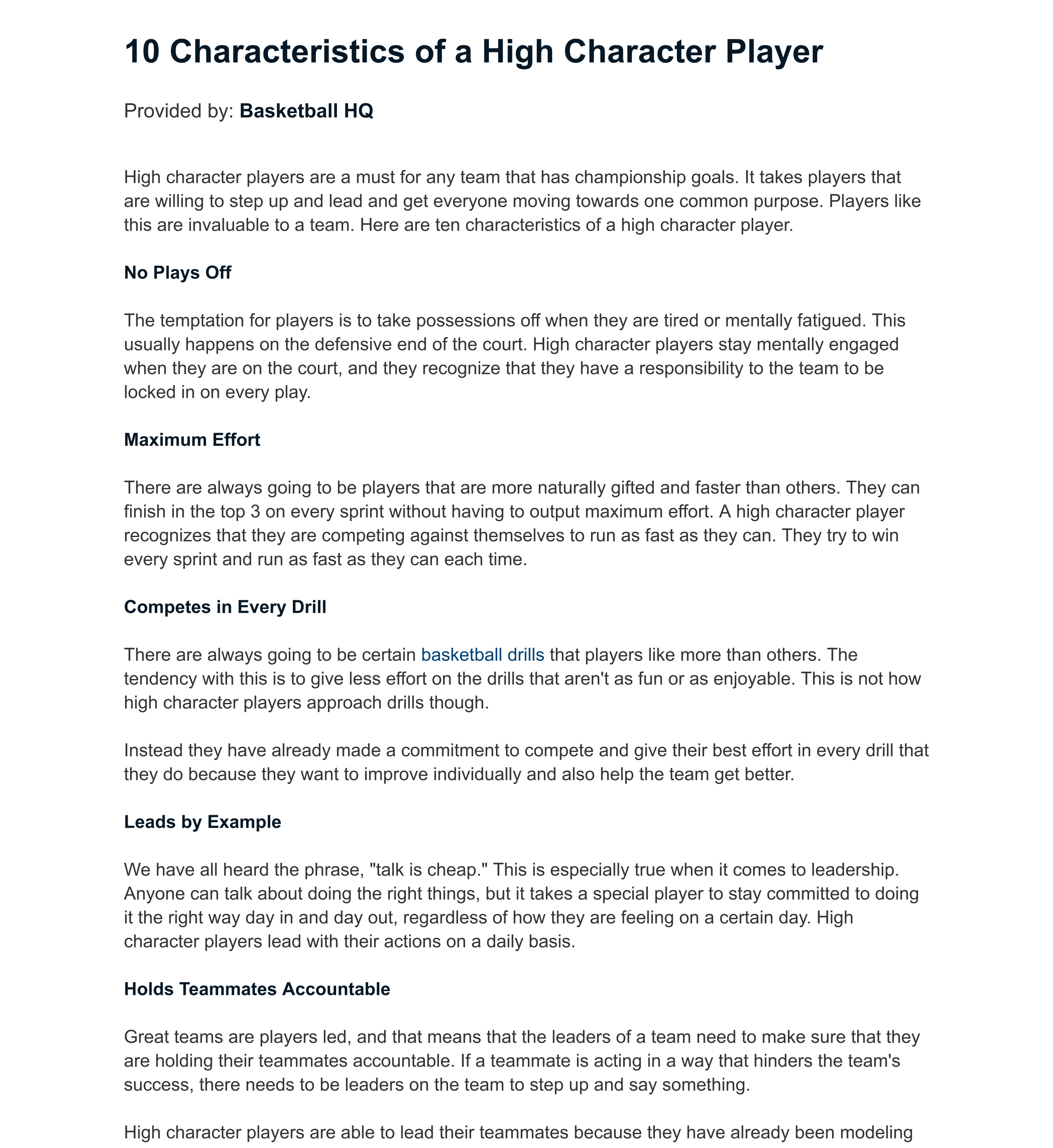 10 Characteristics of a High Character Player 1-1